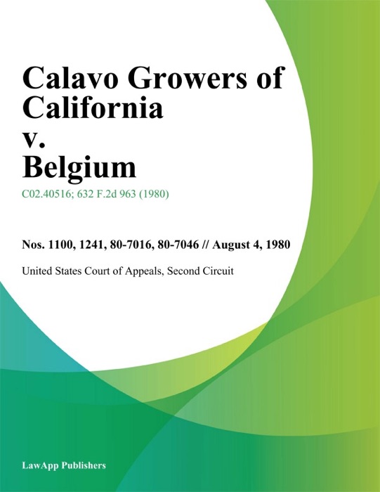 Calavo Growers of California v. Belgium