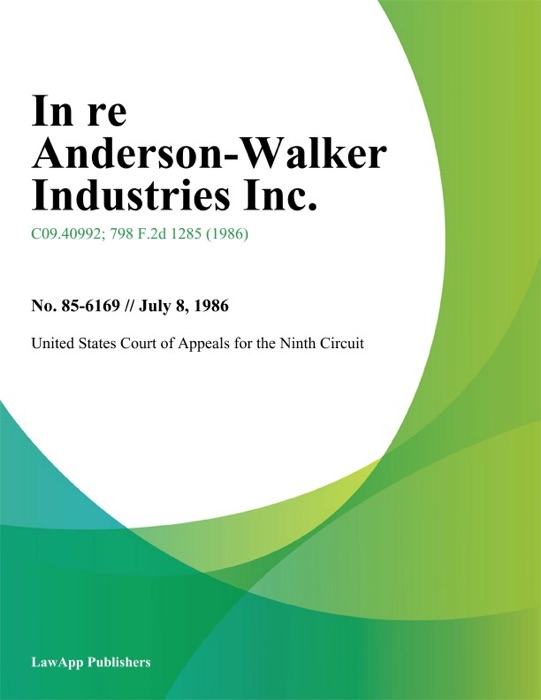 In re Anderson-Walker Industries Inc.
