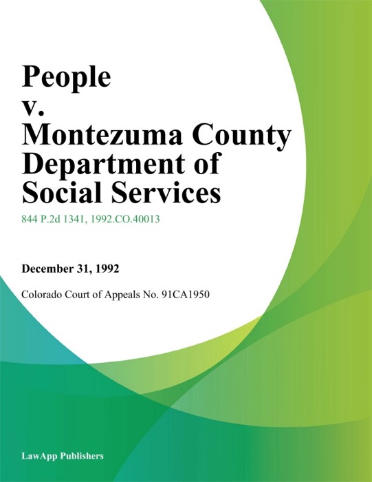People v. Montezuma County Department of Social Services