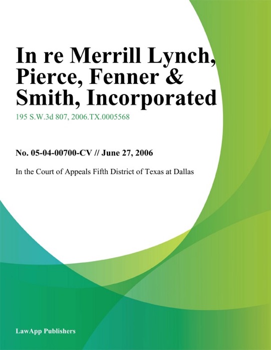 In re Merrill Lynch, Pierce, Fenner & Smith, Incorporated