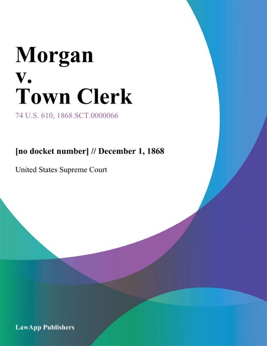 Morgan v. Town Clerk