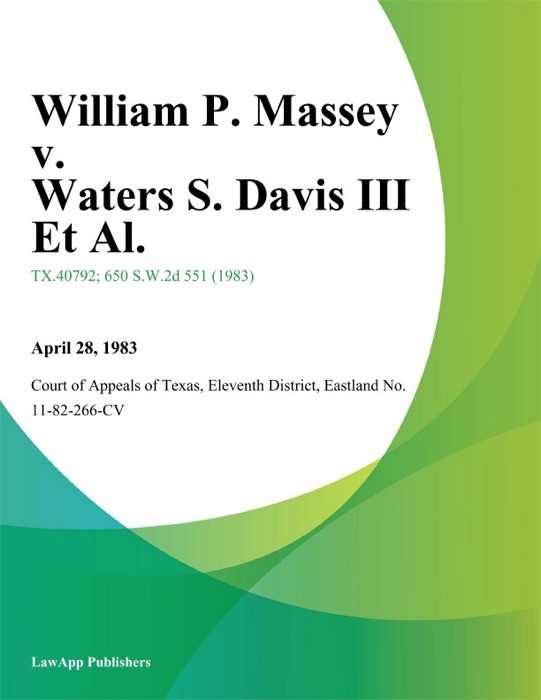 William P. Massey v. Waters S. Davis Iii Et Al.