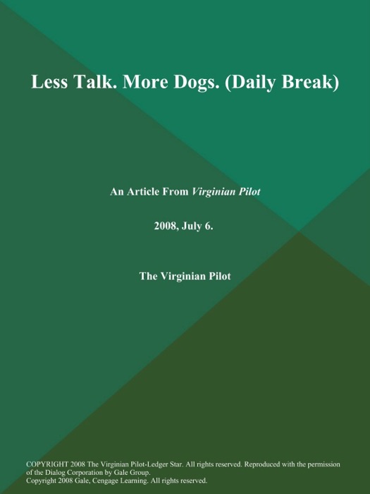 Less Talk. More Dogs (Daily Break)