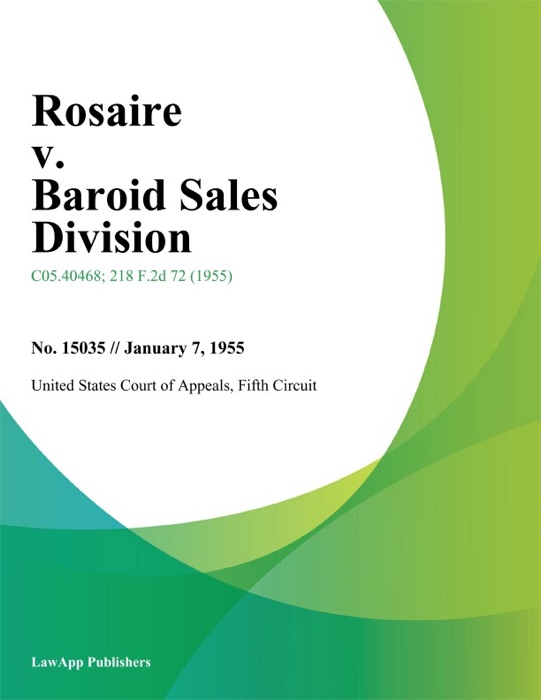 Rosaire v. Baroid Sales Division