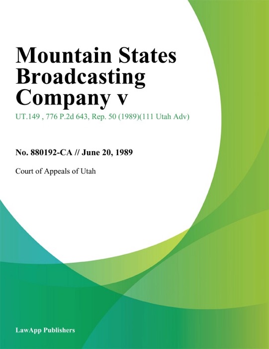 Mountain States Broadcasting Company V.