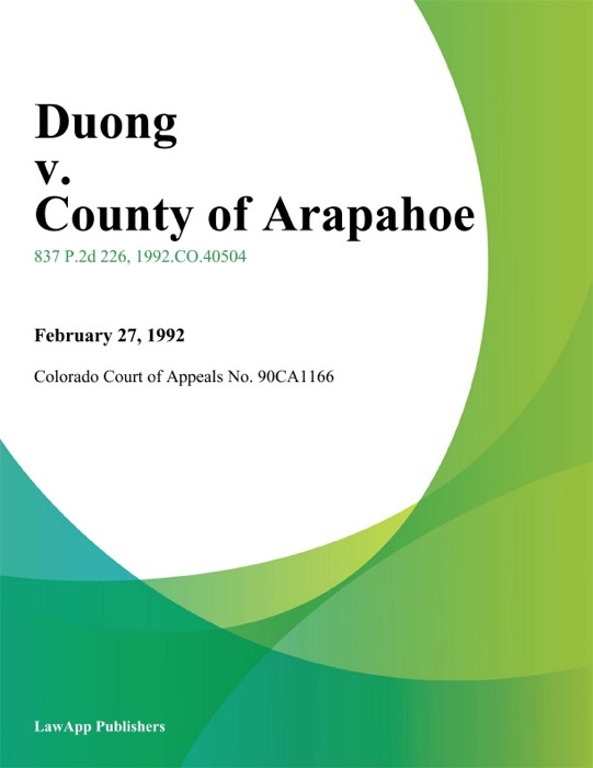 Duong V. County Of Arapahoe