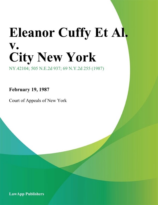 Eleanor Cuffy Et Al. v. City New York