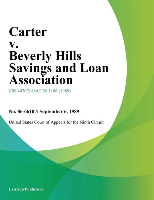 Carter v. Beverly Hills Savings and Loan Association