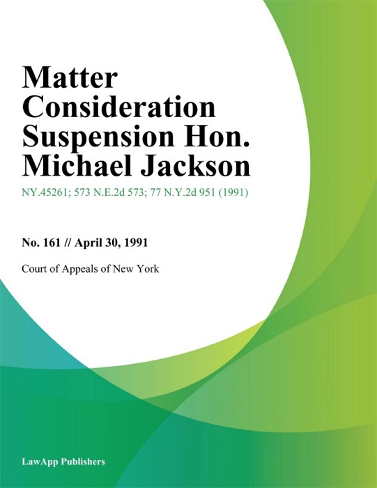 Matter Consideration Suspension Hon. Michael Jackson