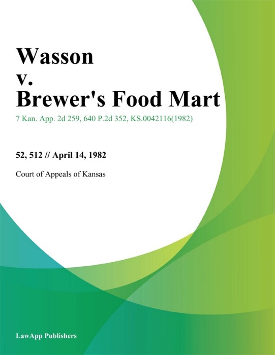 Wasson v. Brewer's Food Mart