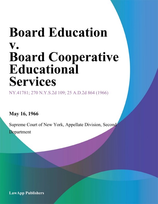 Board Education v. Board Cooperative Educational Services