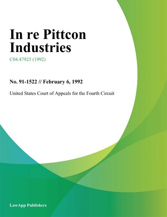 In re Pittcon Industries, Inc.