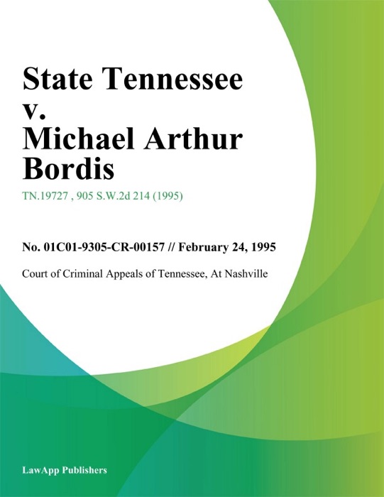 State Tennessee v. Michael Arthur Bordis