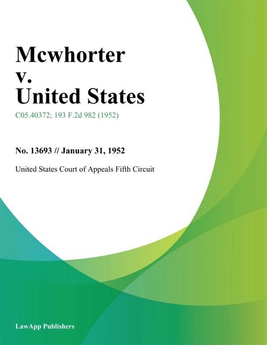 Mcwhorter v. United States.