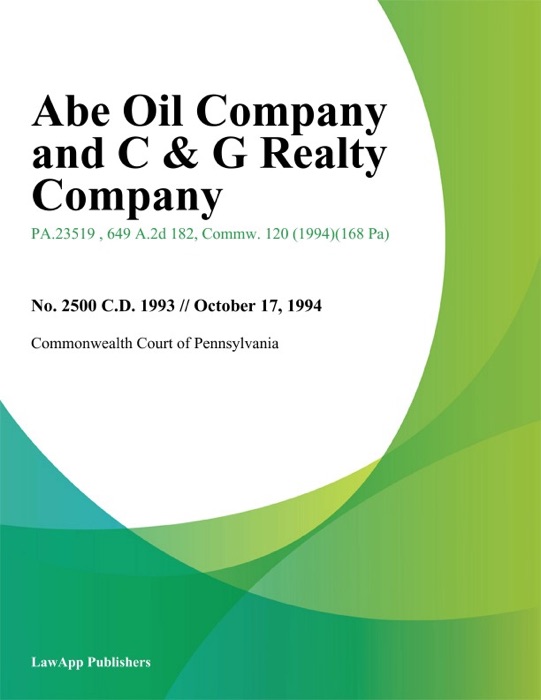 Abe Oil Company and C & G Realty Company