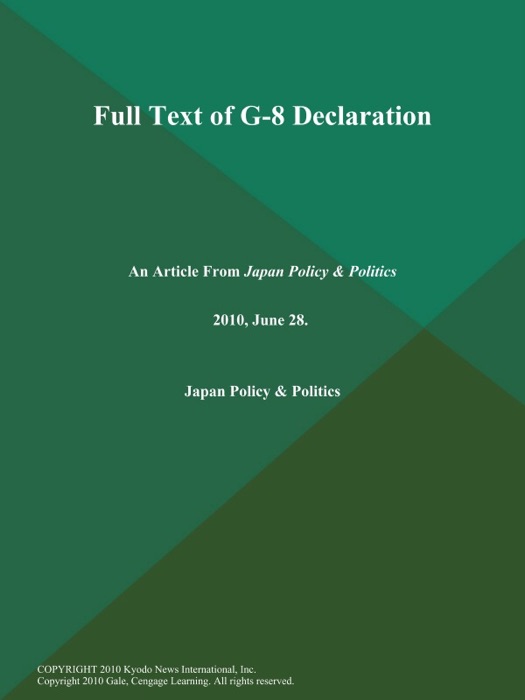 Full Text of G-8 Declaration