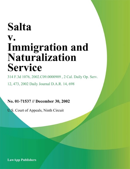 Salta v. Immigration and Naturalization Service