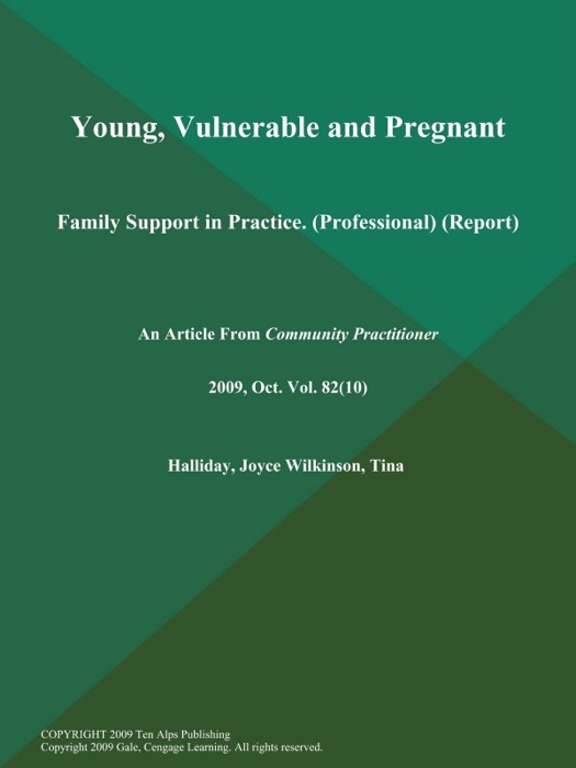 Young, Vulnerable and Pregnant: Family Support in Practice (Professional) (Report)