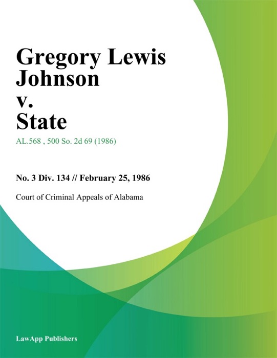 Gregory Lewis Johnson v. State