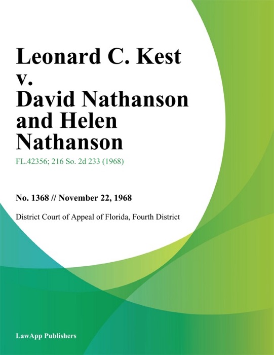 Leonard C. Kest v. David Nathanson and Helen Nathanson