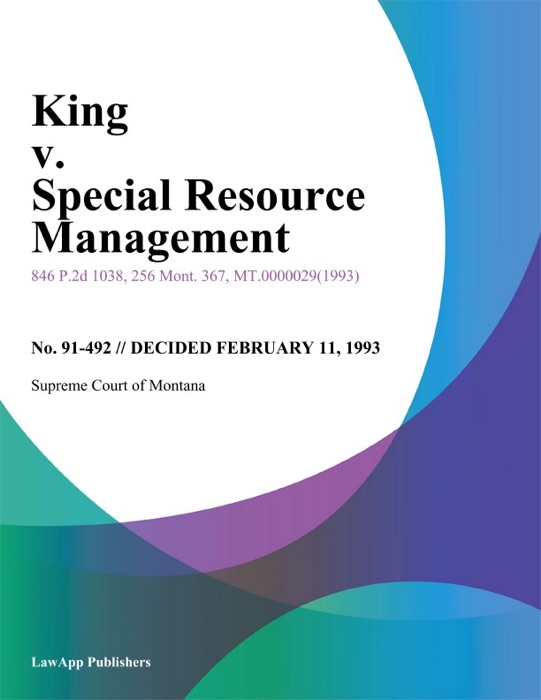 King v. Special Resource Management