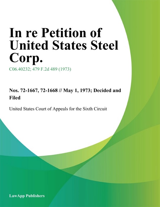 In Re Petition Of United States Steel Corp.