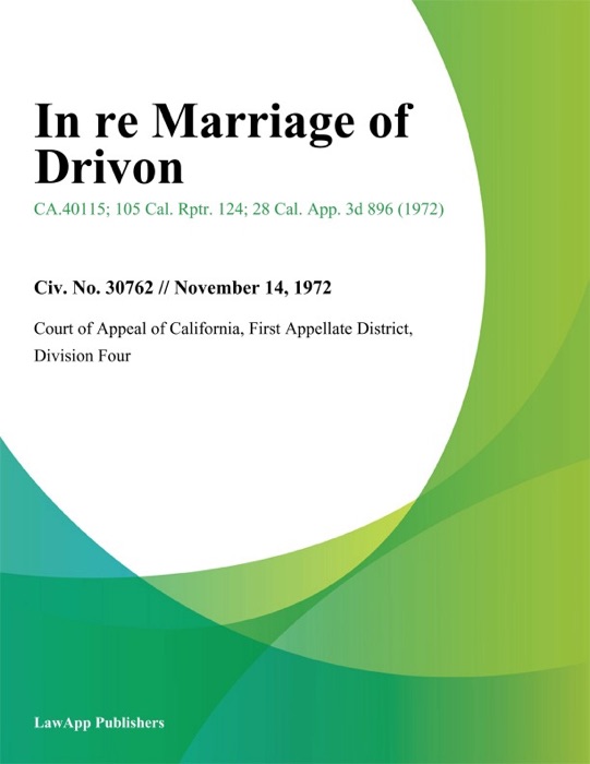 In re Marriage of Drivon