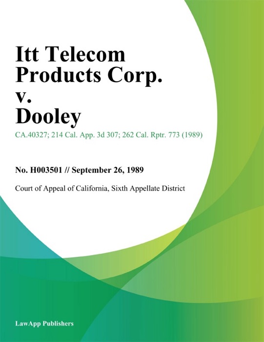 Itt Telecom Products Corp. v. Dooley