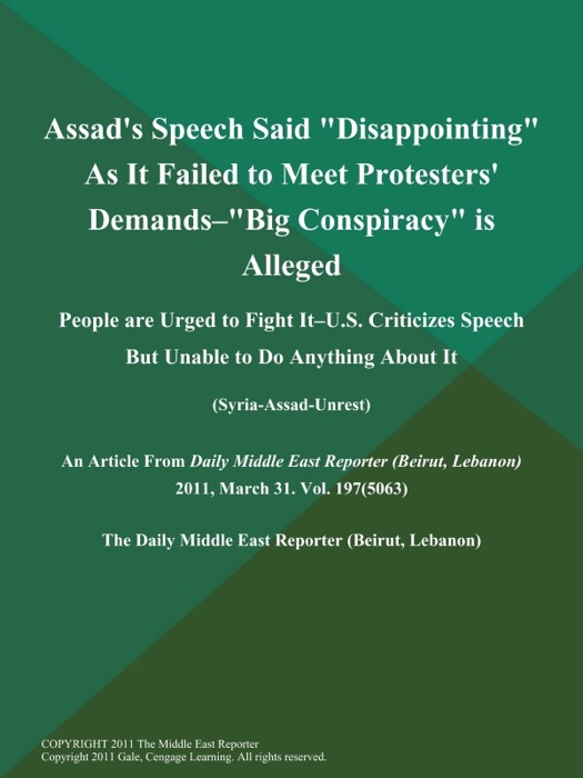 Assad's Speech Said 