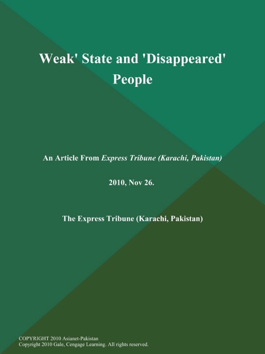 Weak' State and 'Disappeared' People