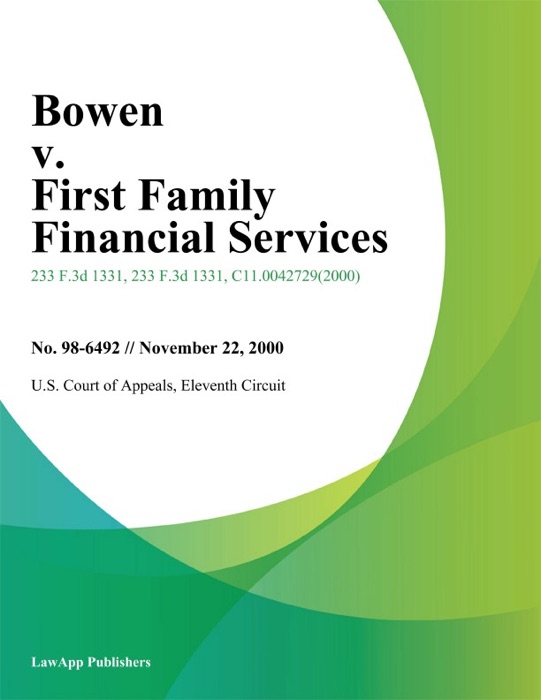 Bowen V. First Family Financial Services