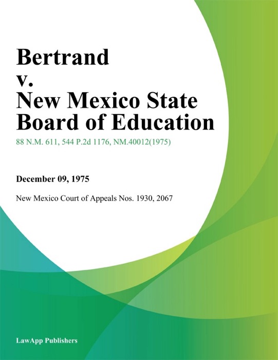 Bertrand V. New Mexico State Board Of Education