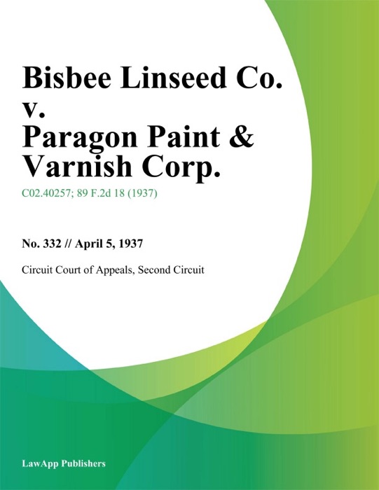 Bisbee Linseed Co. v. Paragon Paint & Varnish Corp.