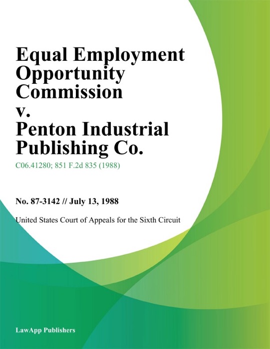 Equal Employment Opportunity Commission V. Penton Industrial Publishing Co.