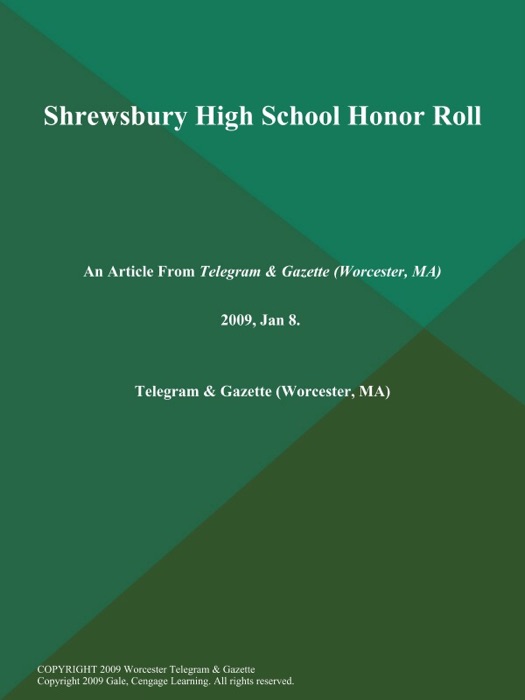 Shrewsbury High School Honor Roll