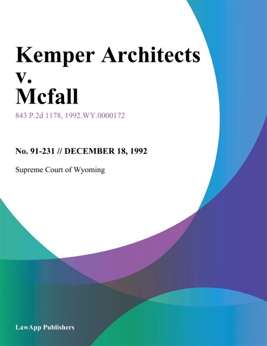 Kemper Architects V. Mcfall