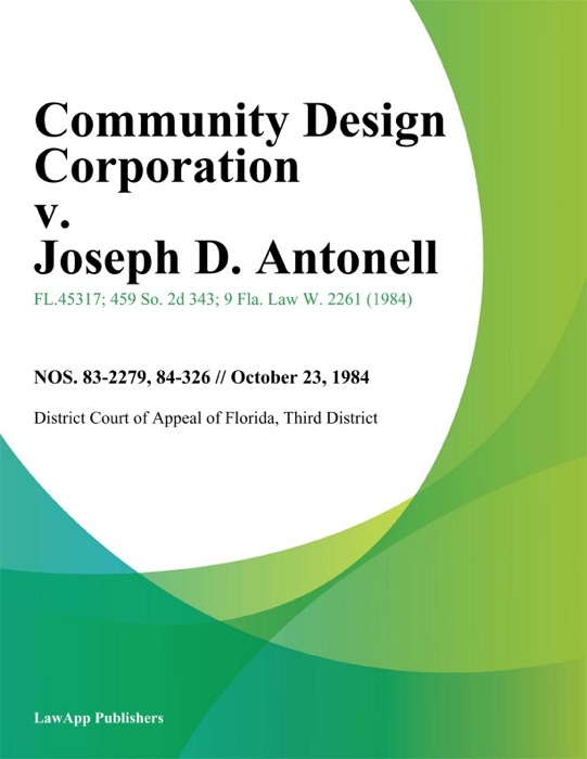 Community Design Corporation v. Joseph D. Antonell