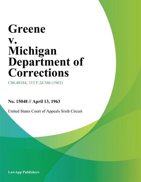 Greene v. Michigan Department of Corrections