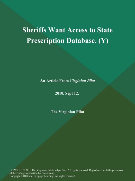 Sheriffs Want Access to State Prescription Database (Y)