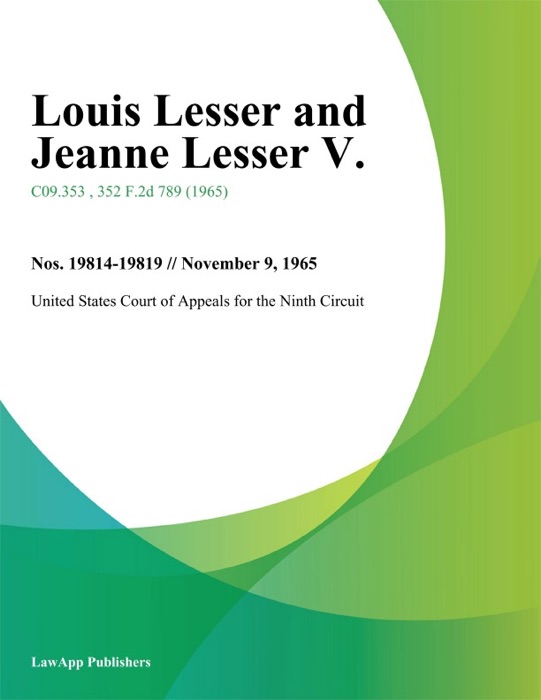 Louis Lesser and Jeanne Lesser V.