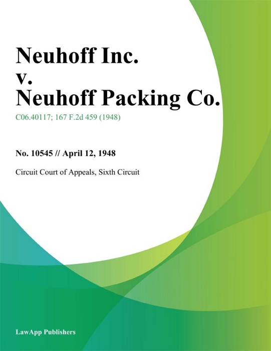 Neuhoff Inc. v. Neuhoff Packing Co.