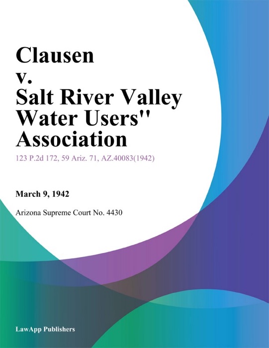 Clausen V. Salt River Valley Water Users'' Association