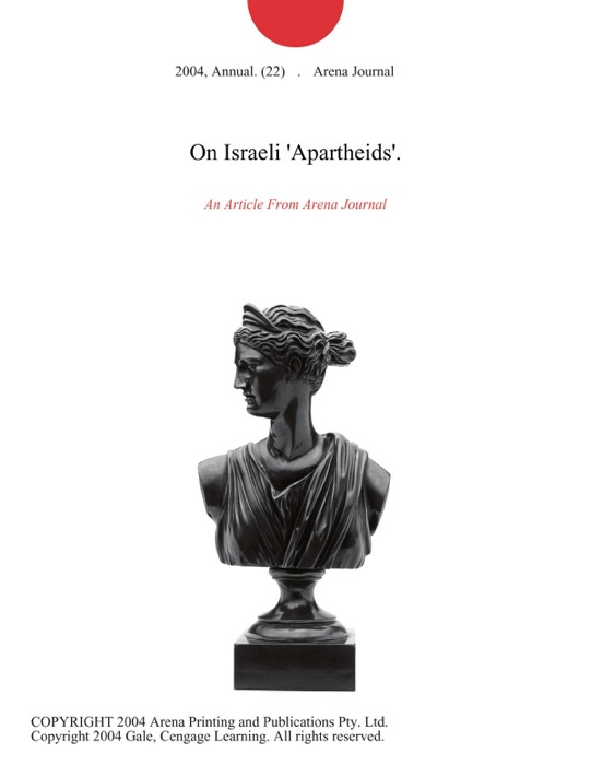 On Israeli 'Apartheids'.