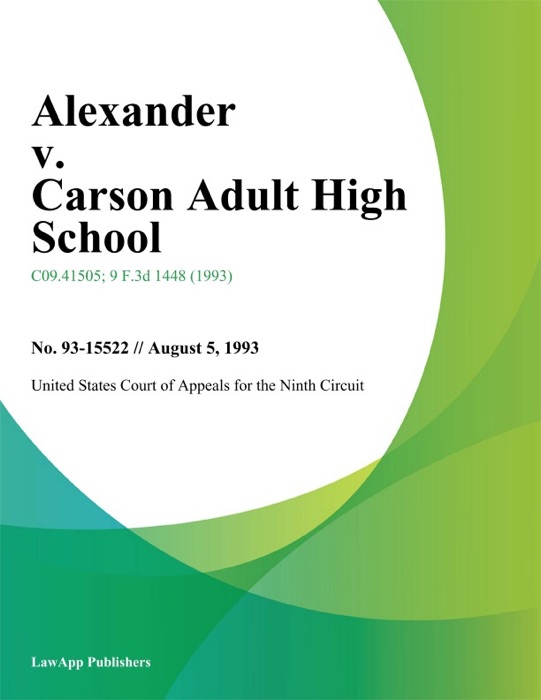 Alexander v. Carson Adult High School