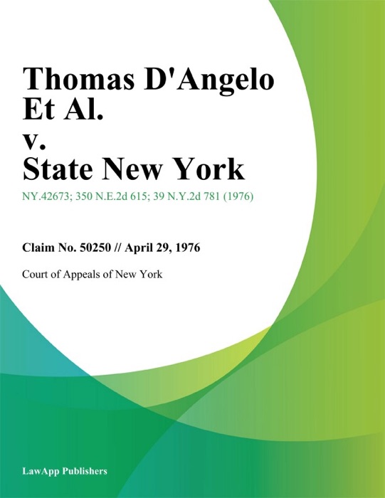 Thomas D'Angelo Et Al. v. State New York