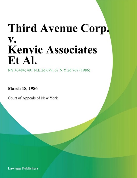 Third Avenue Corp. v. Kenvic Associates Et Al.