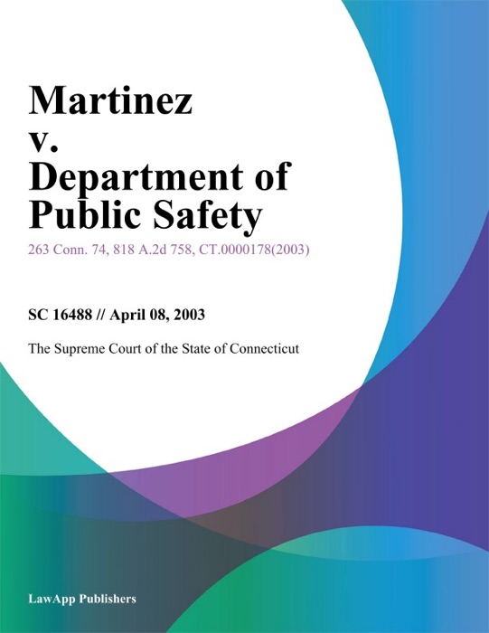 Martinez v. Department of Public Safety