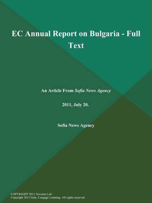 EC Annual Report on Bulgaria - Full Text