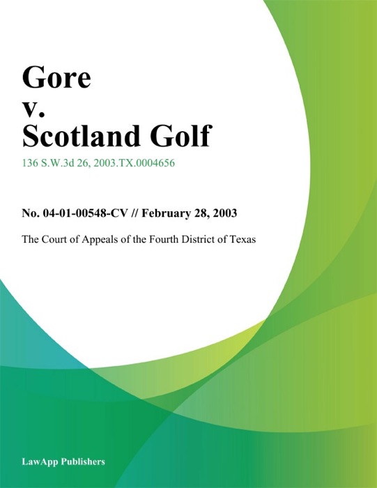 Gore v. Scotland Golf