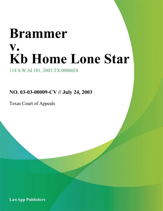 Brammer V. Kb Home Lone Star